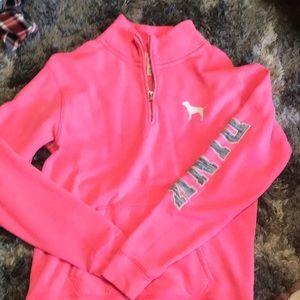 Victoria secret pink quarter zip sweatshirt